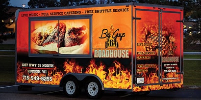 BBQ food truck using graphics