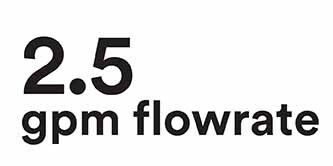 2.5 gpm flowrate

