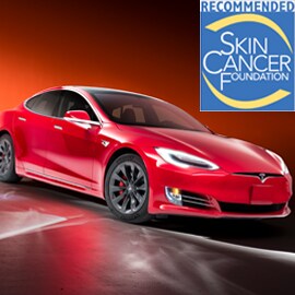빨간색 Tesla에 적용된 3M 자동차 썬팅 필름 크리스탈라인 시리즈 