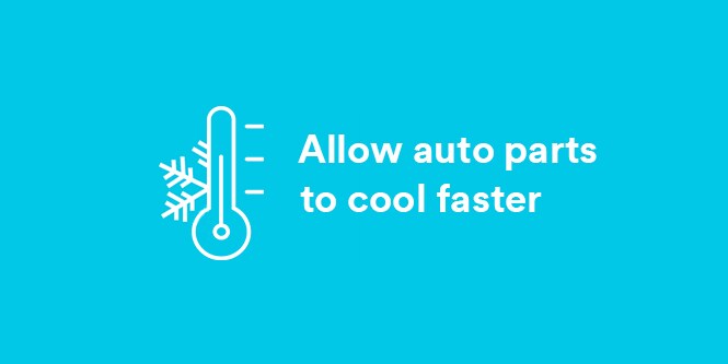 Allow auto parts to cool faster with thermometer
