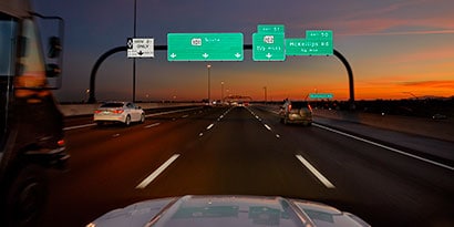 road with a sign on it
