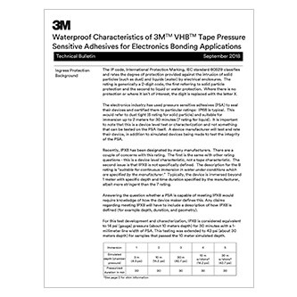 3M VHB 테이프의 방수 특성
