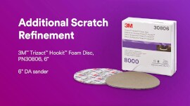 6” 듀얼 액션 샌더기를 사용해 3M™ 트라이젝™ 후킷™ 폼 디스크 PN30606, 6