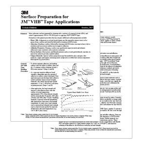 3M™ VHB™ 테이프 사용 환경을 위한 표면 처리
