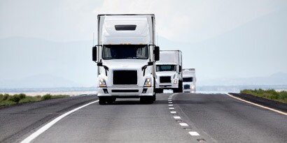 semi truck on the road
