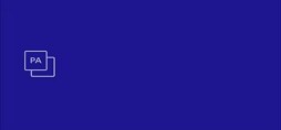 A blue square with white lines