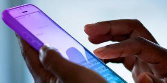 typing on a phone
