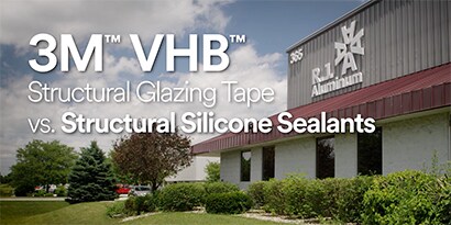 3M™ VHB™ tape compared to structural silicone sealants
