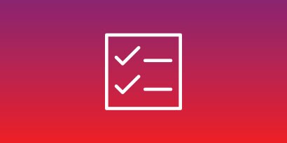 Mesh banner with outline of checklist
