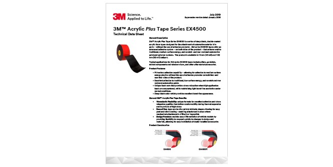 3M™ Acrylic Plus Tape Series EX4500 
