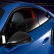 close-up of a blue car
