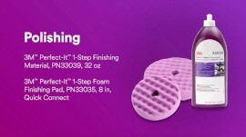 3M™ 퍼펙트잇™ 원스텝 광택제 PN 33039 32 oz(950mL) 및 폼 광택 패드 PN33036 6