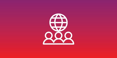 white line on a red and purple background