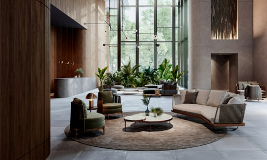 room with a round table and chairs

