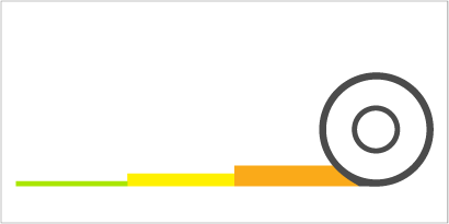 A colorful graph with a circle and a black circle

