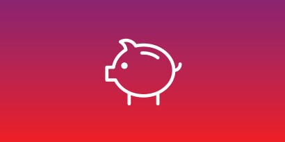 Mesh banner with image of pig outline
