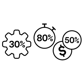 Graphic representing AnywireASLINK network cost and time savings