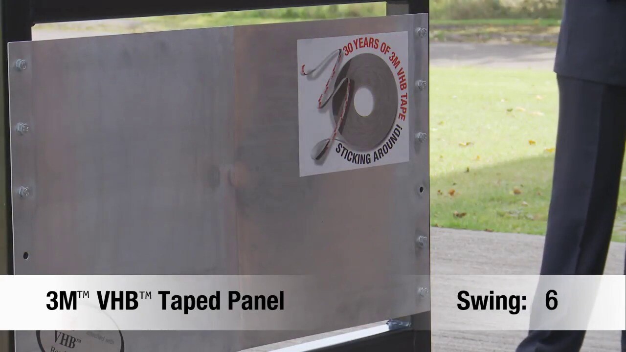 A close-up of a tape panel