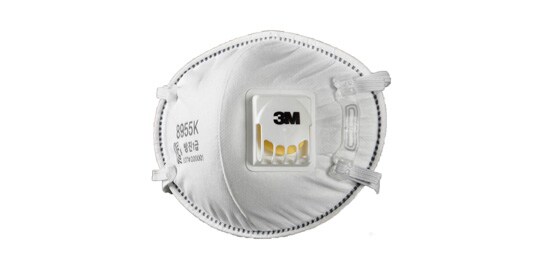3M Respiratory protecting man in industrial factory
