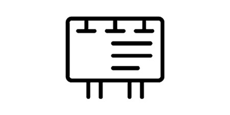 흑백 간판 아이콘
