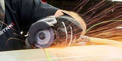 sectioning with cubitron II cut-off wheel
