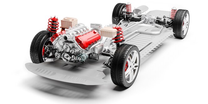 drawing of a car's internal structure
