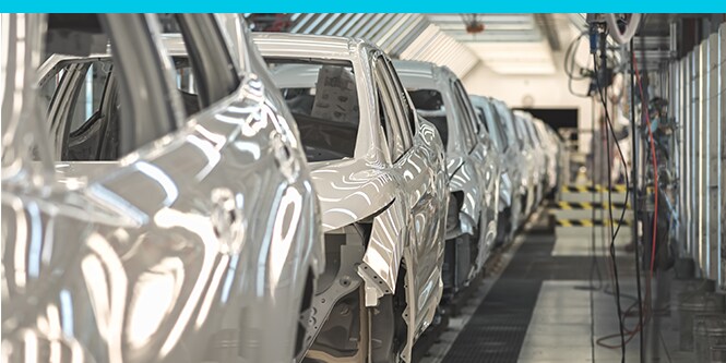 Line of cars parked
