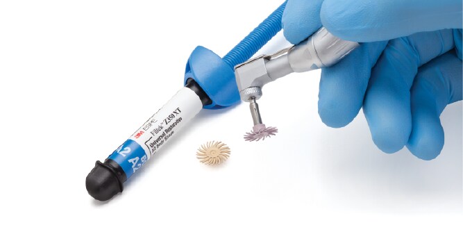 3M™ Filtek™ Z350 XT Restorative bottle, tip and syringe
