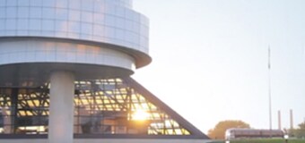 building with a triangular roof
