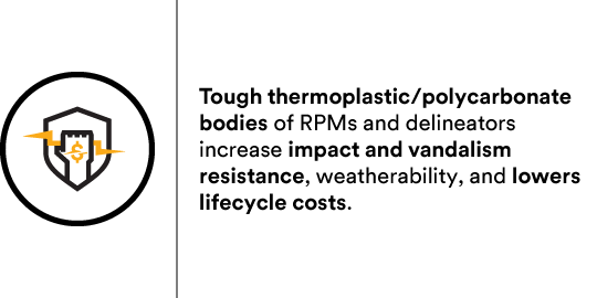 thermoplastic road studs
