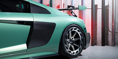 protection wrap film applied to sports car
