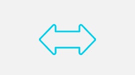 Graphic of a double-headed arrow pointing left and right