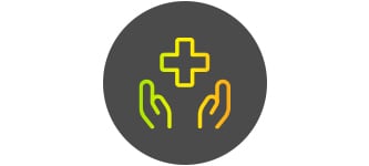 Hands showing care icon
