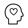 Head with heart icon for 3M™ aesthetic car film