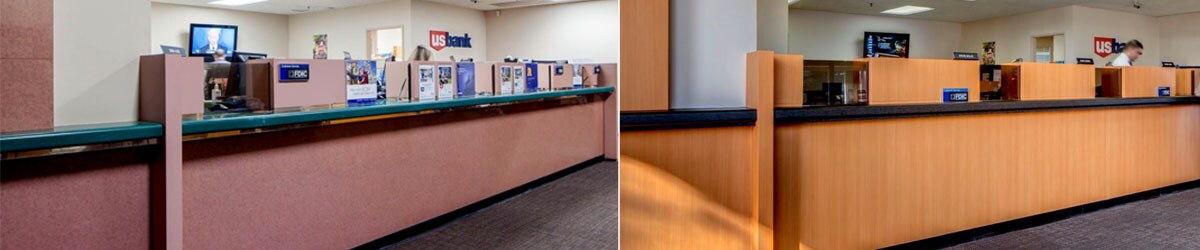 Di-NOC 마감재로 리노베이션한 US Bank 인테리어
