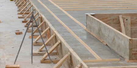 A close-up of a construction site
