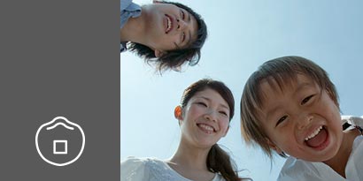 Family laughing
