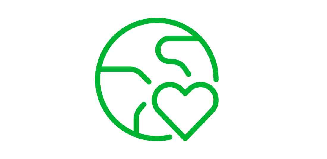 earth and heart icon
