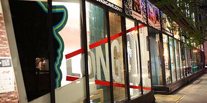 Window with 3m printed film graphic
