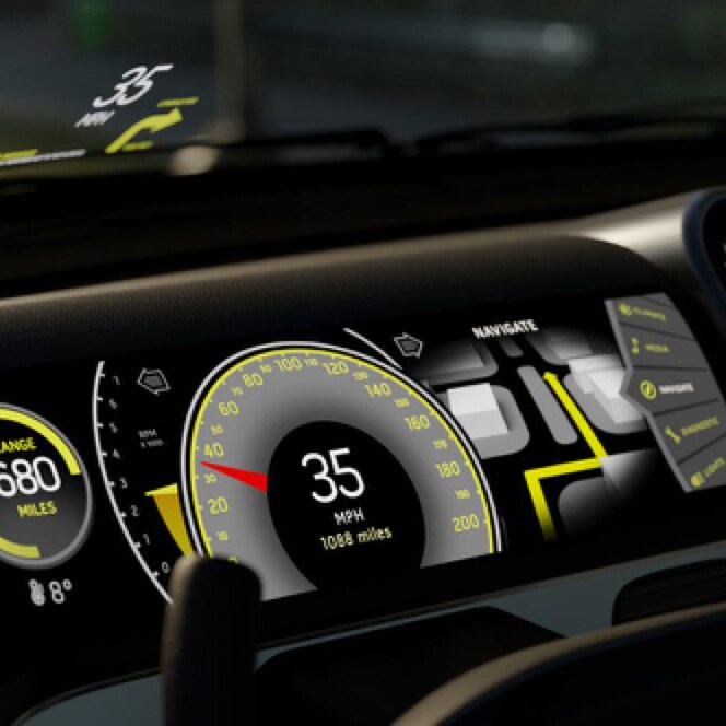 dashboard of a car